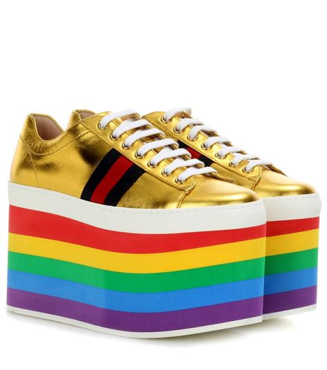 harrods gucci shoes are they fake|gucci rainbow platform sneakers.